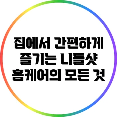 집에서 간편하게 즐기는 니들샷 홈케어의 모든 것