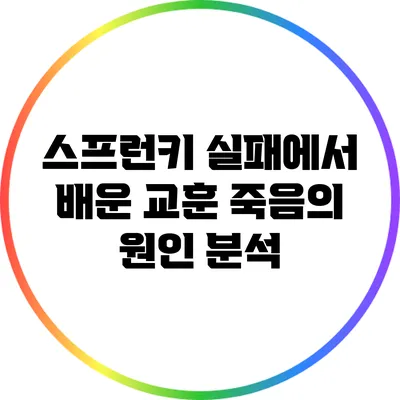 스프런키 실패에서 배운 교훈: 죽음의 원인 분석