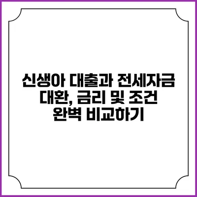신생아 대출과 전세자금 대환, 금리 및 조건 완벽 비교하기