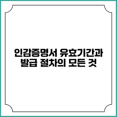 인감증명서 유효기간과 발급 절차의 모든 것
