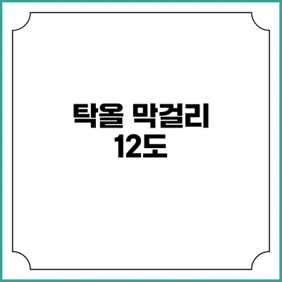 탁올 막걸리 12도