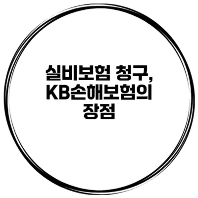 실비보험 청구, KB손해보험의 장점